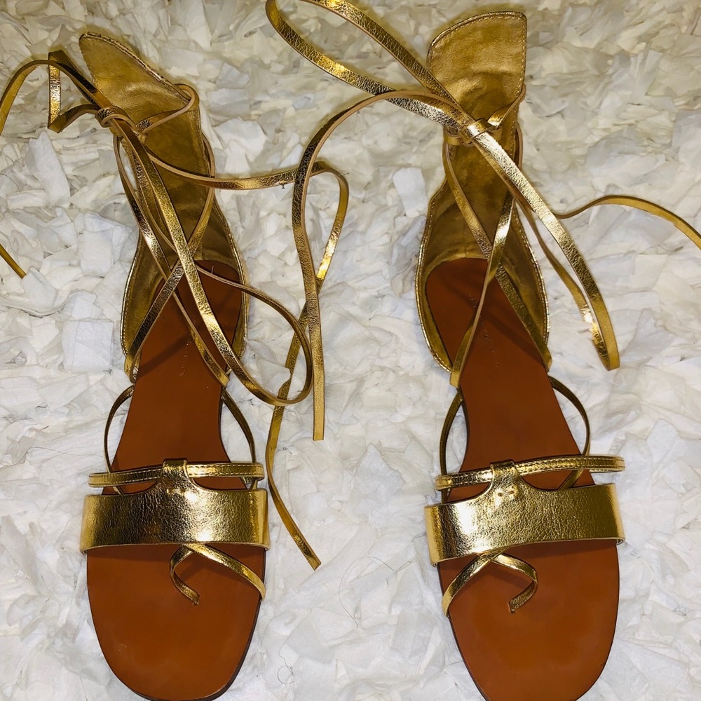 Zara gold gladiator sandal